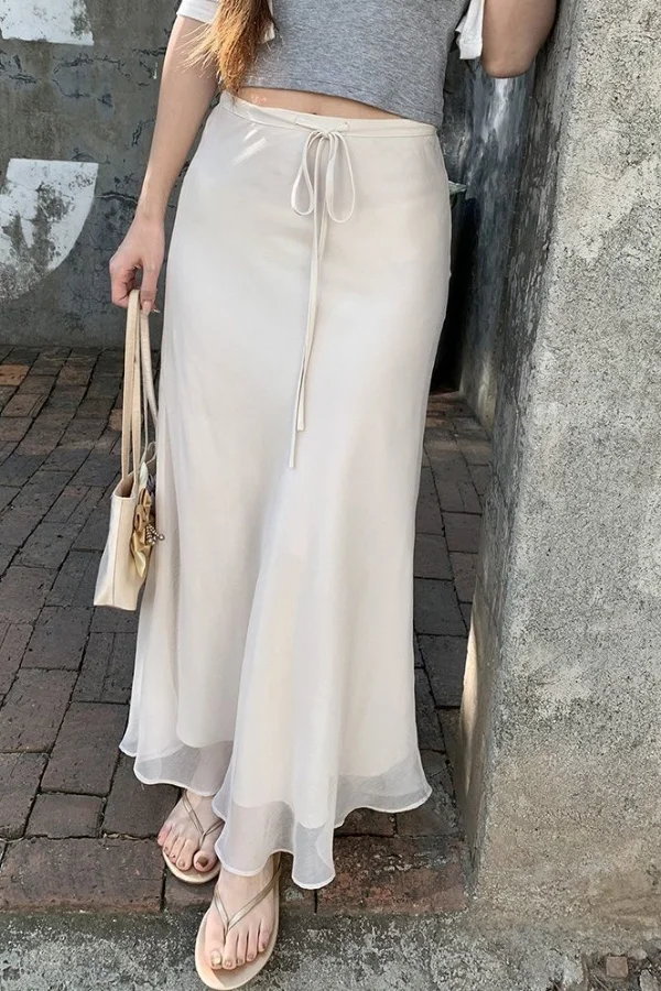 A-line Midi Skirt for Women, 2026 Spring/summer New Style, with Stunning Buttocks Coverage
