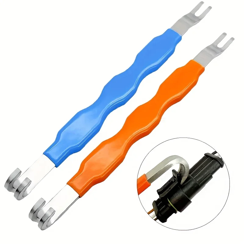 

2 шт., инструмент для удаления автомобильных электрических клемм, разборщик разъемов, автомобильный жгут проводов, инструмент для удаления разделительной вилки, инструмент для авторемонта, дизассемблер