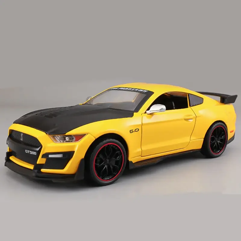 1:24 Viper Mustang GT Shelby GT500 Alloy Sports Car Model Diecasts Metal Racing Vehicles Car Model Sound and Light Toy Gift