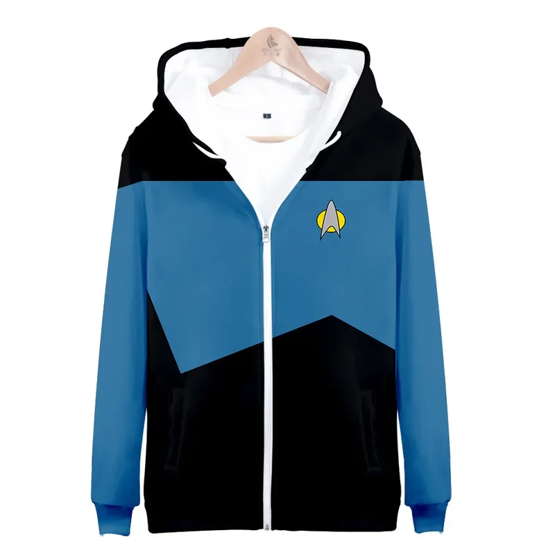 New Star Falle Star Trek Loose  Adults Zipper Hoodie Long Sleeve Streetwear Coat Cosplay Sweatshirt Unisex Coat Pullover Hooded