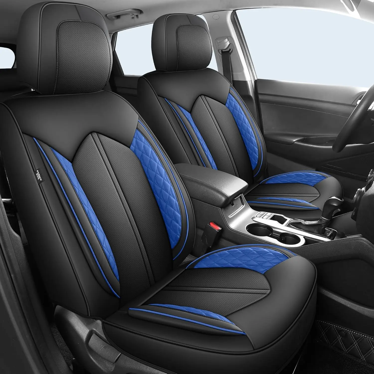 

Чехлы на автомобильные сиденья только спереди, 2 шт., дышащие чехлы на сиденья из искусственной кожи для автомобилей, автомобильные универсальные защитные чехлы на сиденья, подходящие для