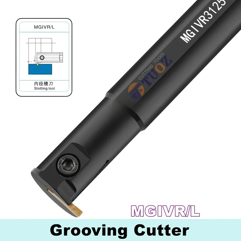 TUOZ MGIVR2016-3 MGIVL2520-4 Internal Grooving Tool MGIVR3125 MGIVL3732 -1.5/2/2.5/3/4/5 Lathe Cutter Bar CNC Holder