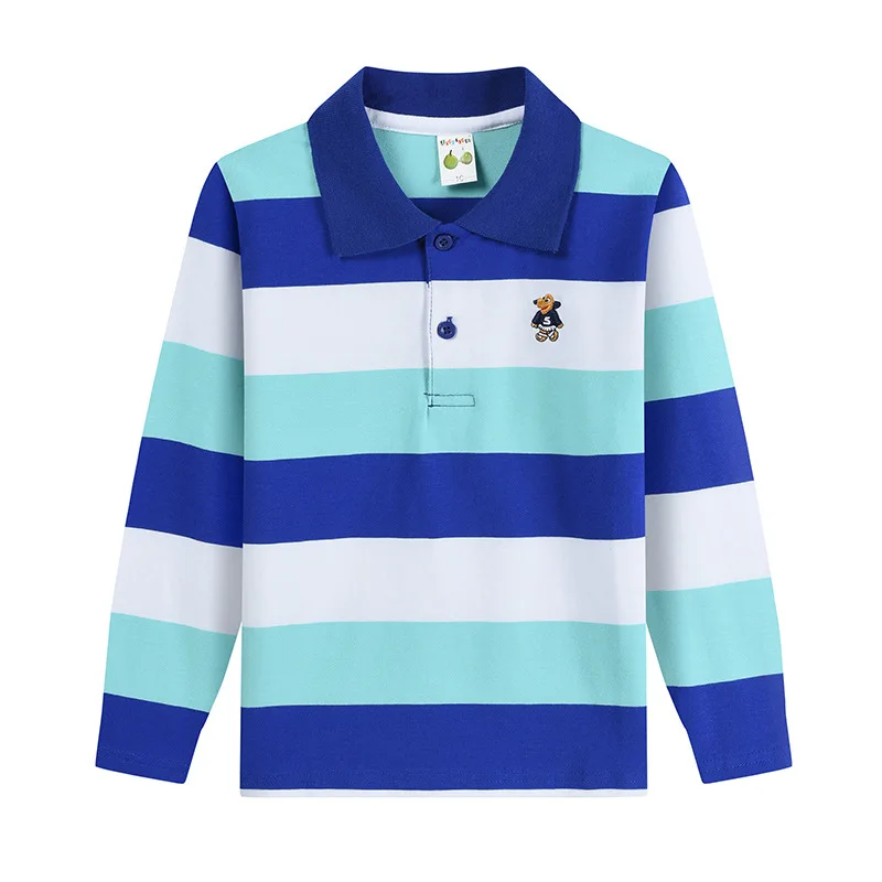 New Summer Children's Multi-color POLO Top For Boys Handsome And Casual Lapel Short Sleeved T-shirt Cotton