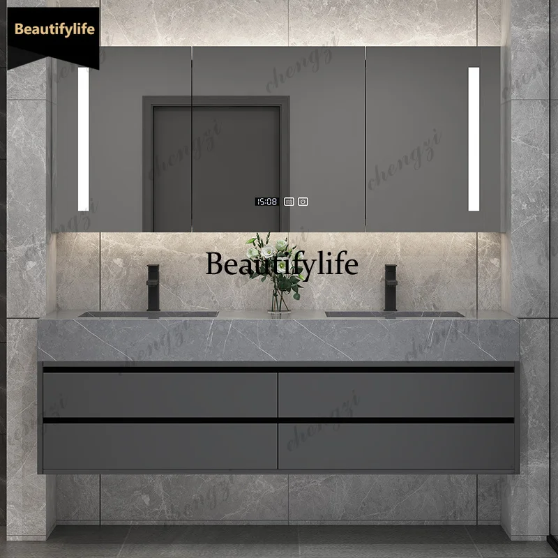 

Q181 Large Nordic Lighting Bathroom Cabinet Modern Mirror Hotel Home Bathroom Cabinet Toilet Meuble Salle De Bain Home Furniture