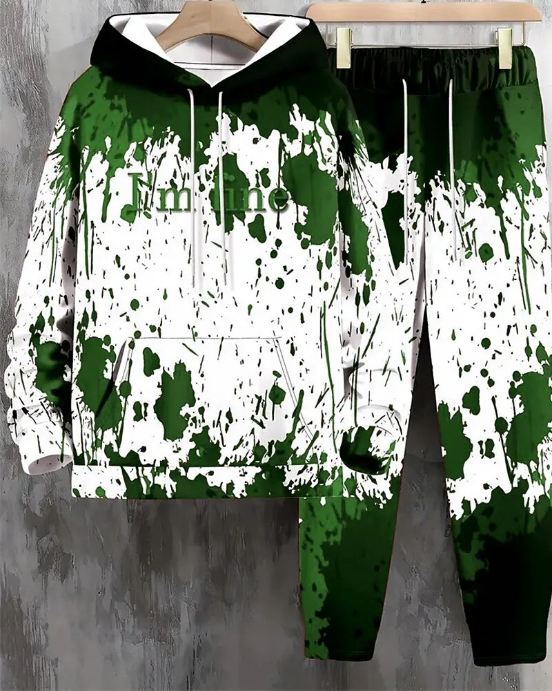 Sangue 3d impressão halloween hoodies calça define moletom masculino moletom com capuz moletom streetwear ternos de duas peças agasalho homem roupas