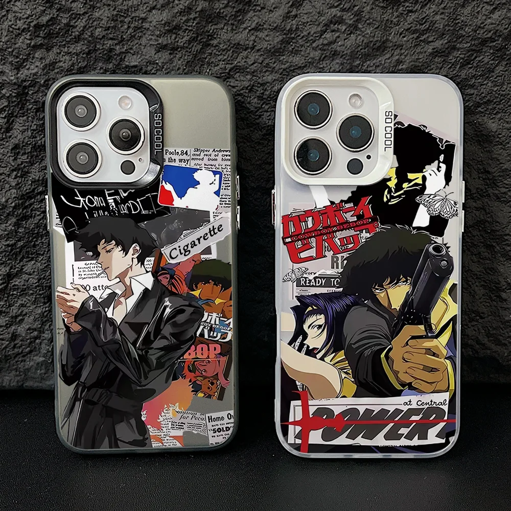 Anime Cowboys Bebop Phone Case for Samsung Galaxy A56 A55 A54 A53 A52 A26 A17 A16 A12 A07 A06 4G 5G Silver Hard Cover