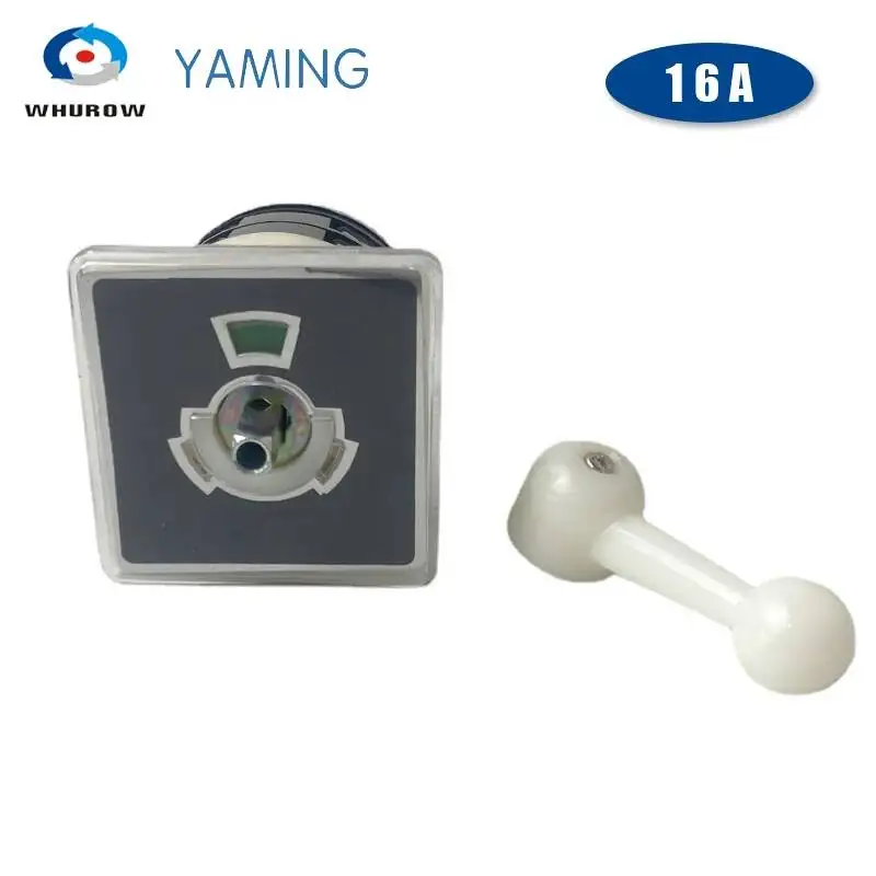 

Reset Three Position LW5-16/2B Rotary Cam Switch Two Levels 16A Silver Contact Changeover Selector ON-OFF-ON