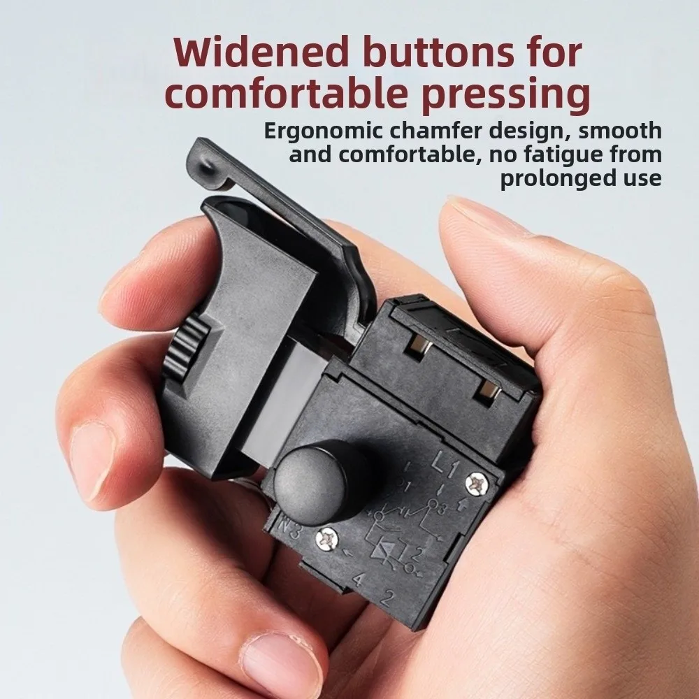 Lock On Function Electric Drill Speed Controller Switch Miniature Reversible Operation Power Tool Switch Plastic