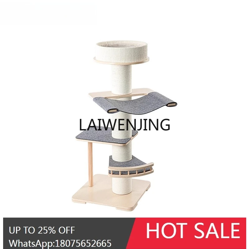 

MJY cat climbing frame nest tree integrated large multi-layer solid wood frame grinding claw column cat toy