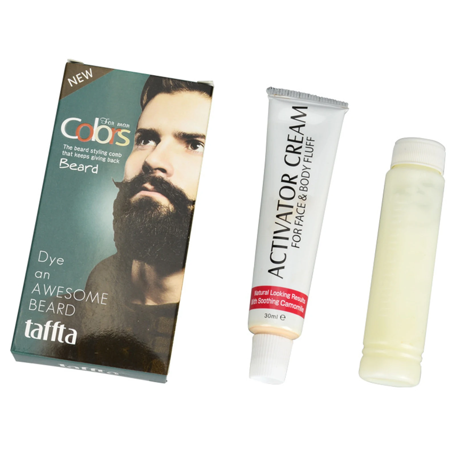 Black Color Hair Care Men Beard Black Dye Tint Cream Mustache Semi-permanent Men's Fashion Modelling Tool Beauty Health