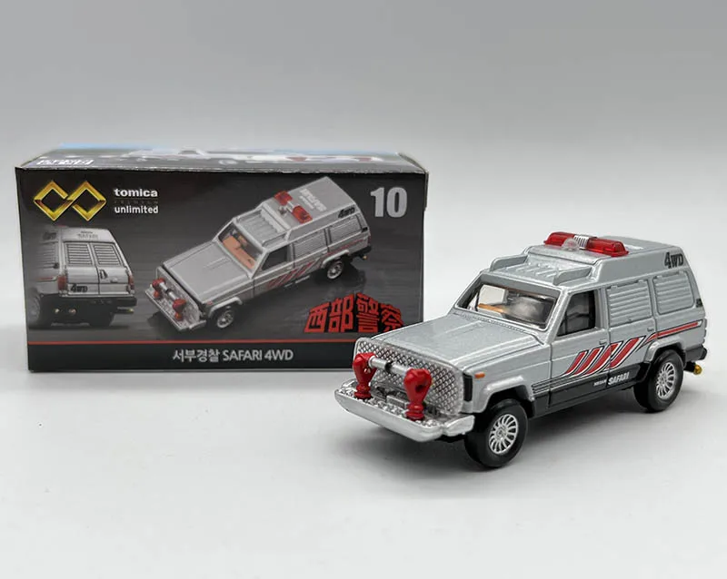 TOMICA Infinite 10 Western Police Hunter 4WD โมเดลรถโลหะผสมหล่อ, ของเล่นของขวัญวันหยุดสําหรับเด็กผู้ชาย, ของตกแต่งสําหรับผู้ใหญ่