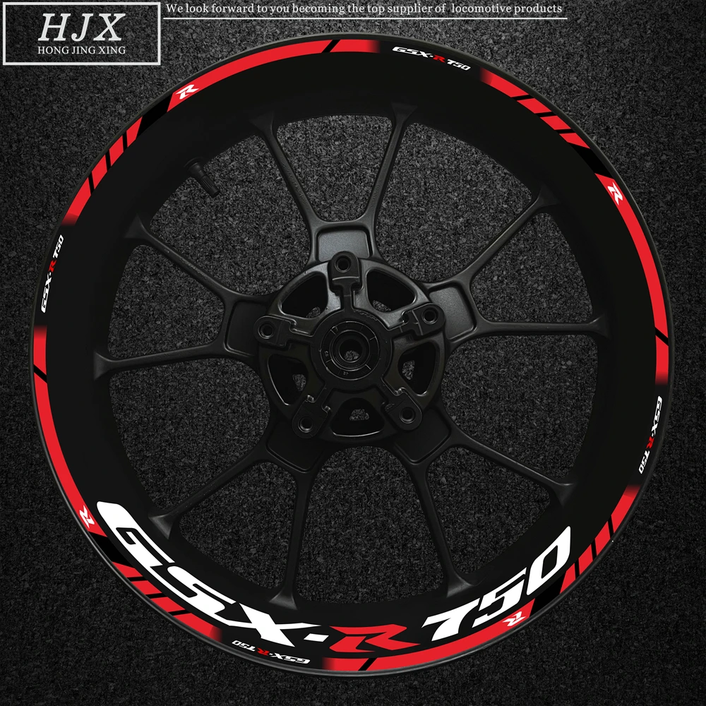 Suitable for Suzuki 17 inch wheels on motorcycles, GSX-R750 decal Gsxr 750r decorative wheel rims complete set