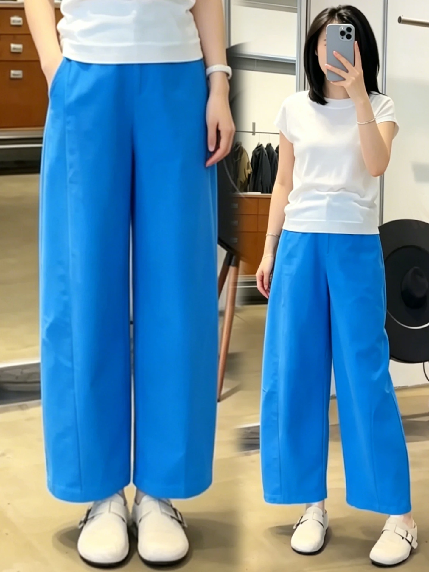

High Waist Straight Leg Knife Pants Women's Spring Summer 2026 New Style Slimming Casual Loose Fit Cotton Blend