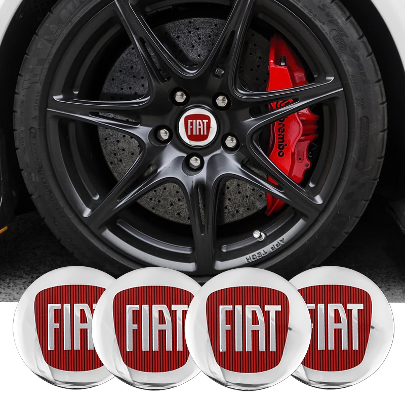 4 Stücke Auto Rad Aufkleber 56mm Auto Center Hub Cap Aufkleber Für Fiat Abarth 500 Tipo FR Panda Argo Freemont Viaggio Bravo Punto Doblo