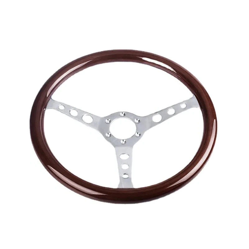 Universal Deep Corn Drifting Sport universal modified solid flying wood 380MM 15 inch peach wood Auto Racing Steering Wheels