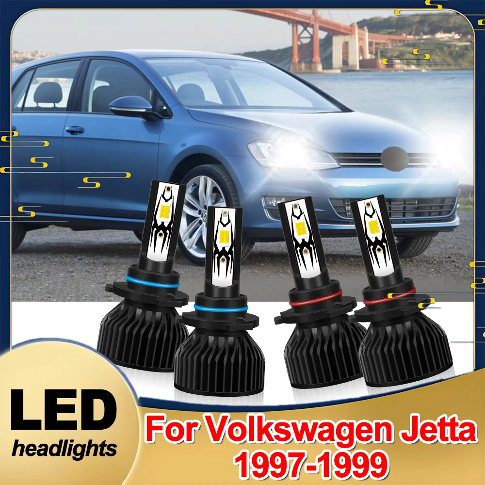 

For Volkswagen Jetta 1997-1999 LED Headlights Conversion kit Hi-Lo Beam light Bulbs 20000LM Cooling Fan headlamp Internal Drive