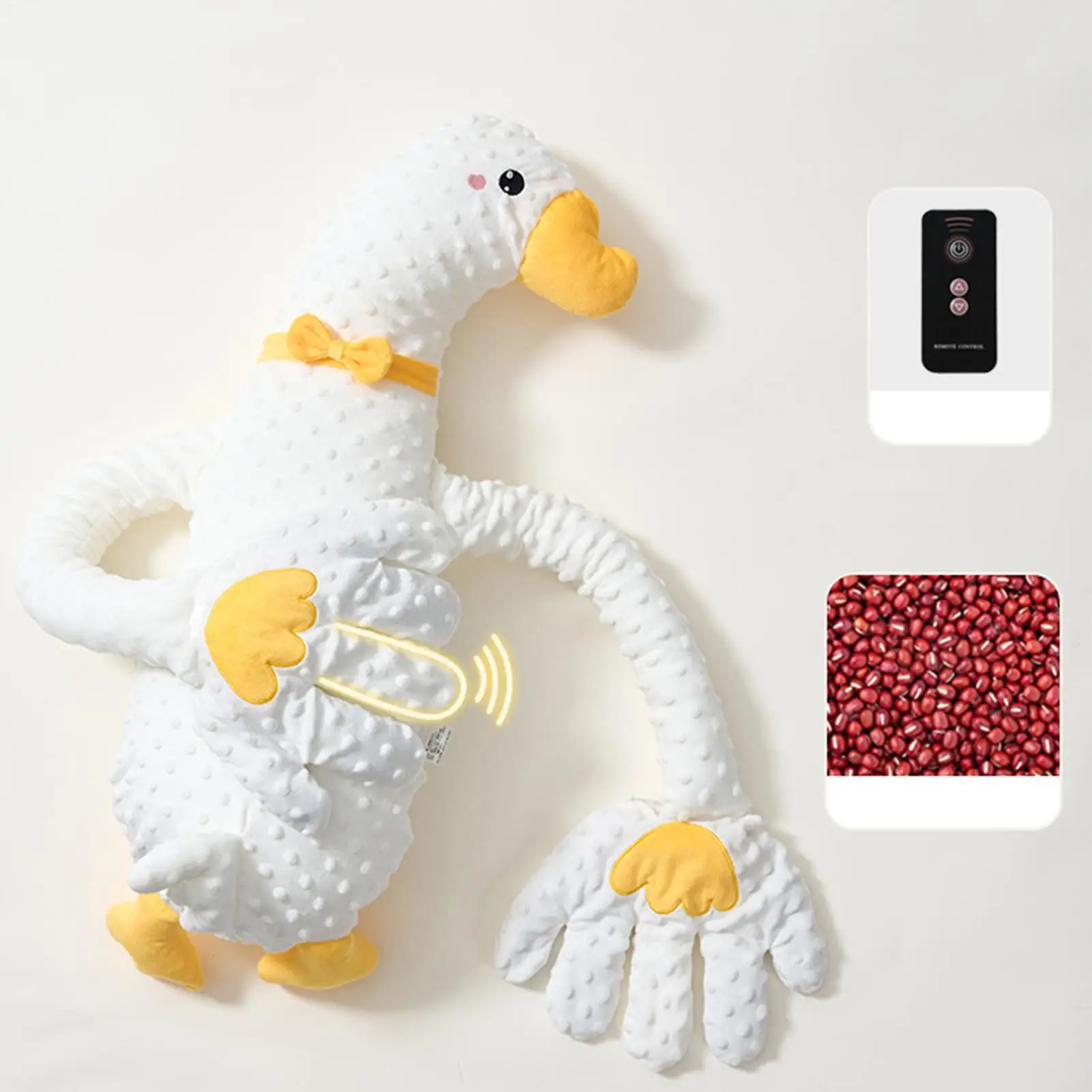 Patting Warmth Soother Pillow Calmings Stuffed Animal Doll Baby Sleep Aid With Gentle Vibration For New born Nurserys Car Seat