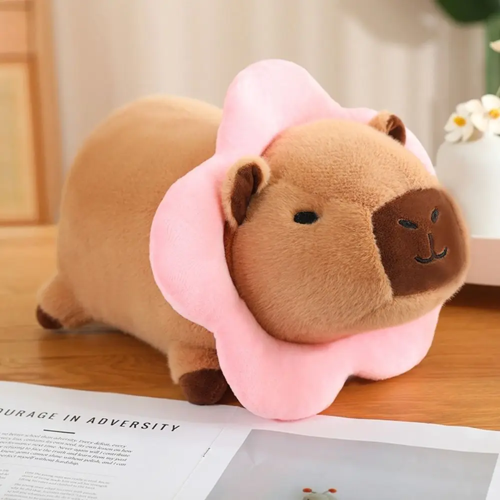 Persimmon Capybara Turn Into Bee Plush Toys Burger Cloth Doll Capybara Standing Plush Toy Cute Doll Bee Animals Puppy Doll Toy