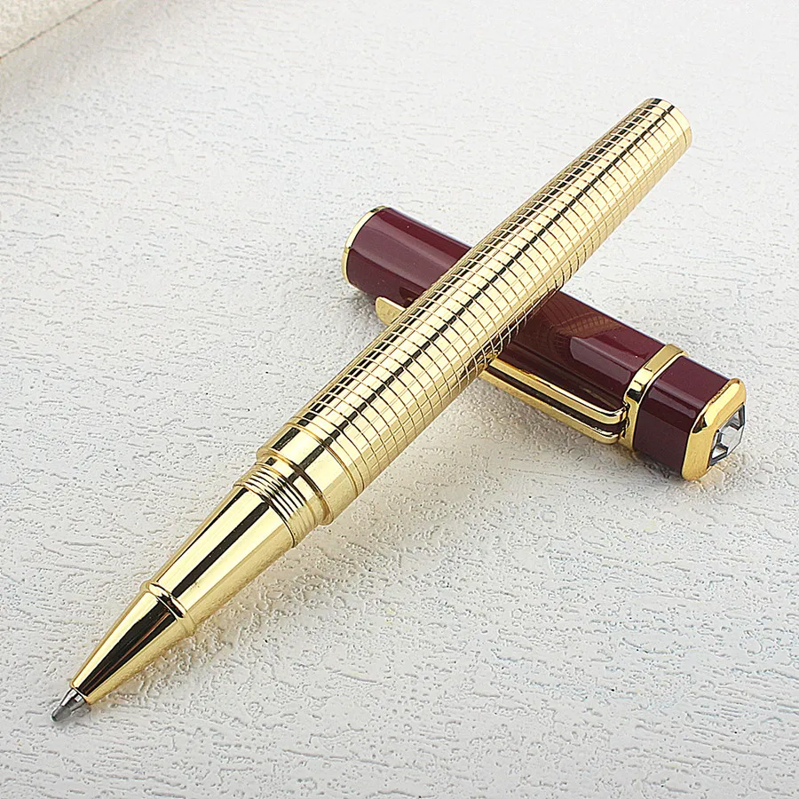 Stylo rmatérielle en métal pour l\'écriture, stylos à bille de luxe, fournitures scolaires de bureau, stylo diamant, marque de haute qualité,