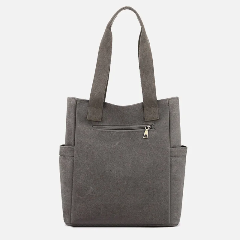 Fashion Women Canvas Tote Bag 2023 New Multi-Pocket Large Capacity Shoulder Shopping Bags Female Casual Handbags