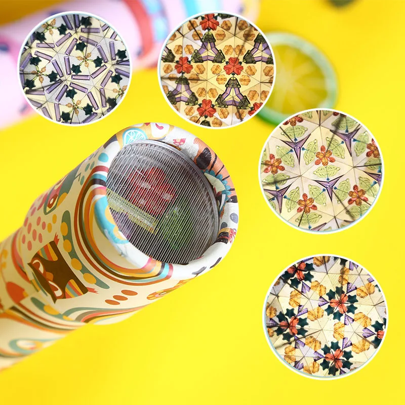 1pcs 20cm Cartoon 3D Kaleidoscope Imaginative Fancy Colorful World Magic Toddler Sensory Educational Toys For Children Gifts