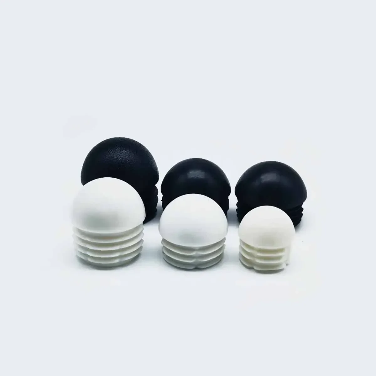 Black White Yellow Gray Plastic Round Head Plug Hemispherical Head Curved Surface Pipe Plug