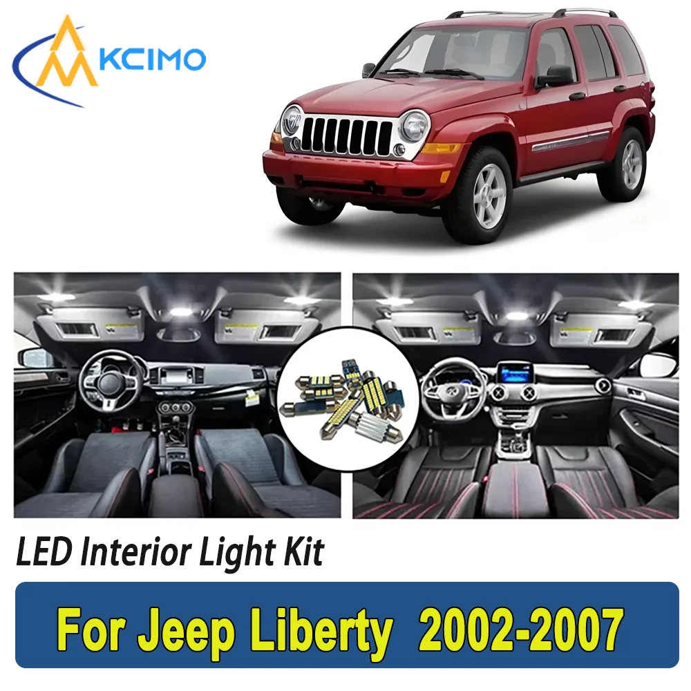 

New Light Bulb For Jeep Liberty (2002-2007) Premium Bright LED Interior Dome Map Trunk Light Kit Car Led Lamps Canbus Car LED