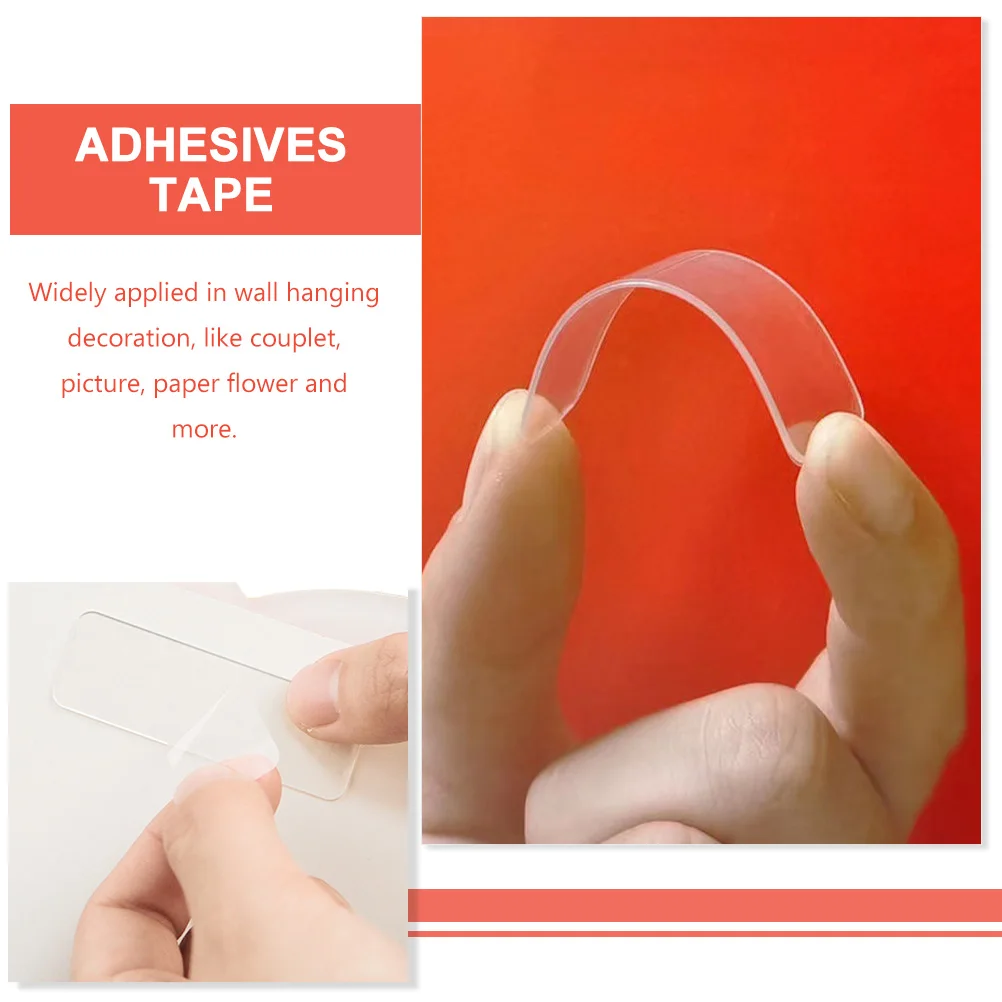 

5 Boxes 300 Pieces Double Sided Tape Spring Couplets Traceless Adhesive Removable Wall Decor DIY Craft Strong Viscoity Non