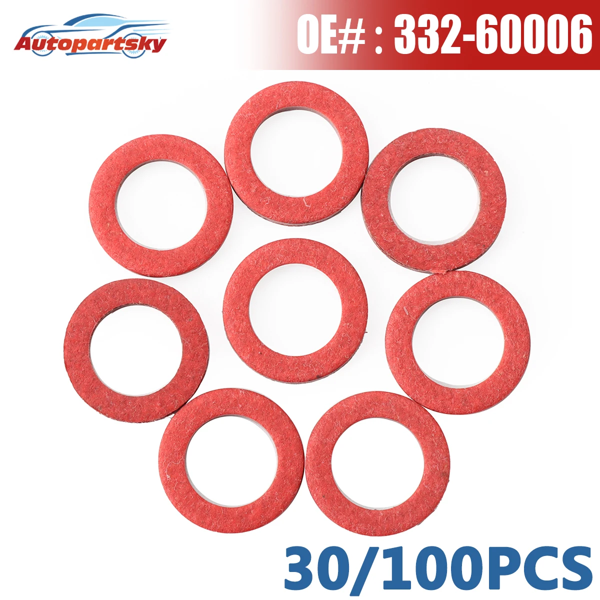 30/100x 332-60006 Seal Gasket Lower Casing For Yamaha Hidea Outboard Motor Engine Parts 332600060 Red Coat Motor Car Accessories