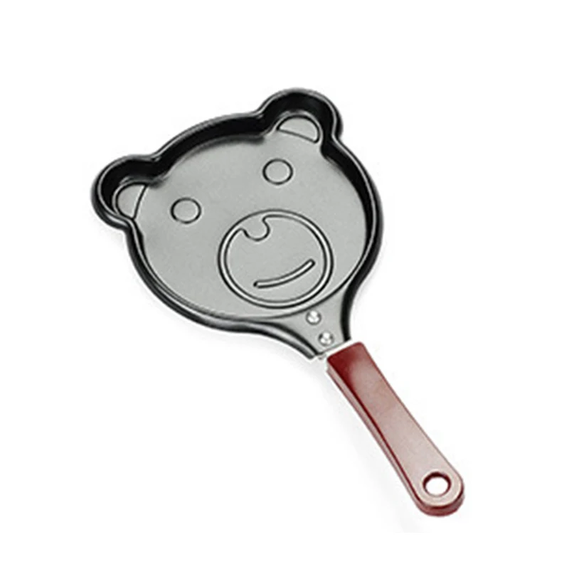 

Bear pattern fried egg pot 14cm mini oil pot iron non stick pot