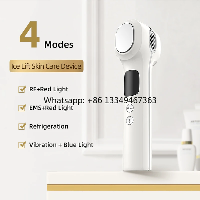 

RF High Frequency Vibration Cooling Beauty Device Salon Grade for Home Use, with EMS & Red Light Advanced Skin Care Equipment