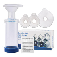 Buffer Inhaler Chamber Human Vet Animal Automizer Spacer Mist Storage Compressor Nebulizer Tank Aerochamber with Mask Mouthpiece