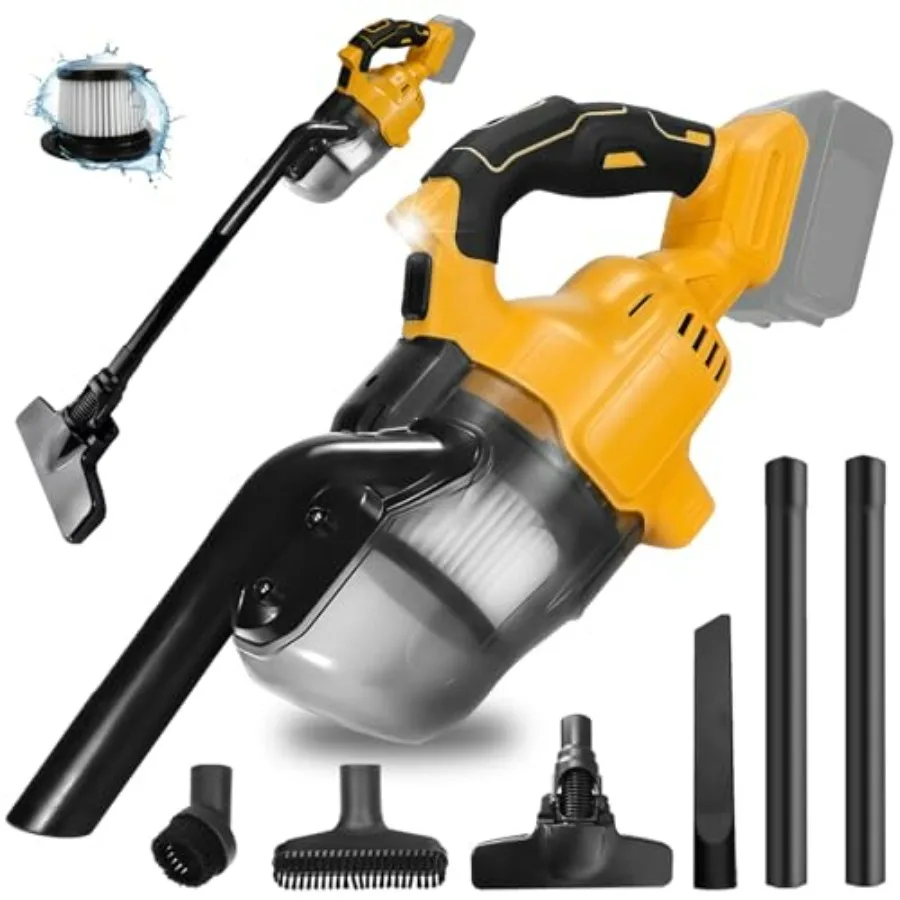 

Беспроводной ручной пылесос, совместимый с аккумулятором Dewalt 20 В, мощным электрическим пылесосом мощностью 400 Вт с 4 мульти-не