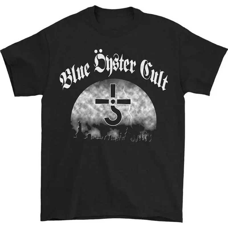 Футболка Vtg Blue Oyster Cult Band из плотного хлопка, черная, все размеры, KN198