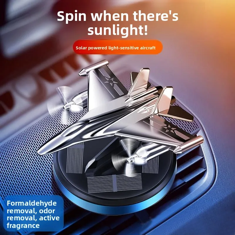 

2025 New Solar Car Air Freshener Rotating Dual Drive Auto Decor Fragrance Ornament