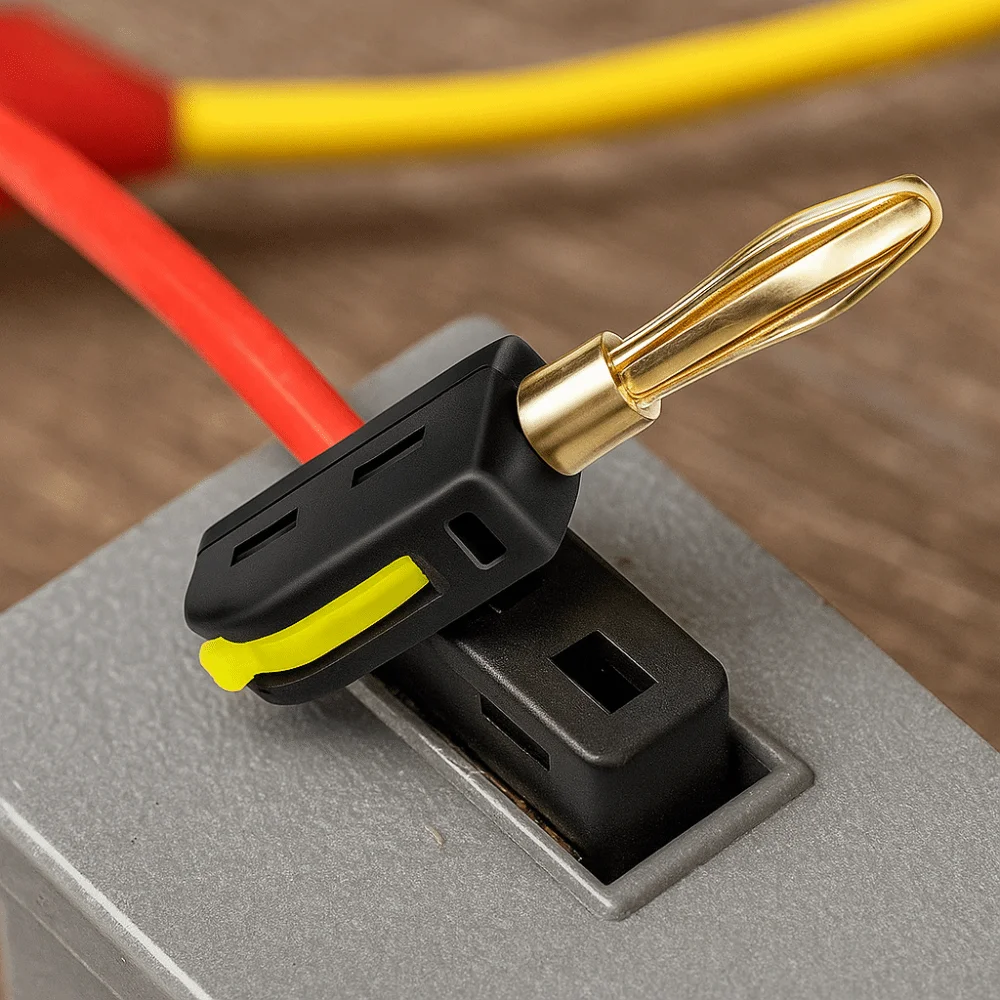 Fast Circuit Connection Banana Plug Stable Transmission Excellent Insulation Gold Plated Banana Plug Optimally Conductivity