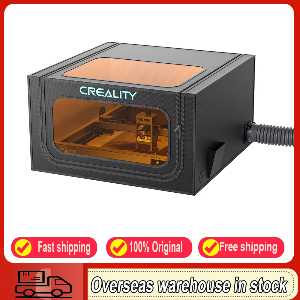 Creality Laser Engraver Enclosure Pro  Fireproof and Waterproof Dustproof  Protective Cover 720x720x400mm with Exhaust Fan