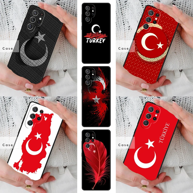 Turkey Turkish Flag TPU Phone Case for Samsung Galaxy S26 S25 S24 S23 S22 S21 S20 Note10 Plus FE Ultra Cover