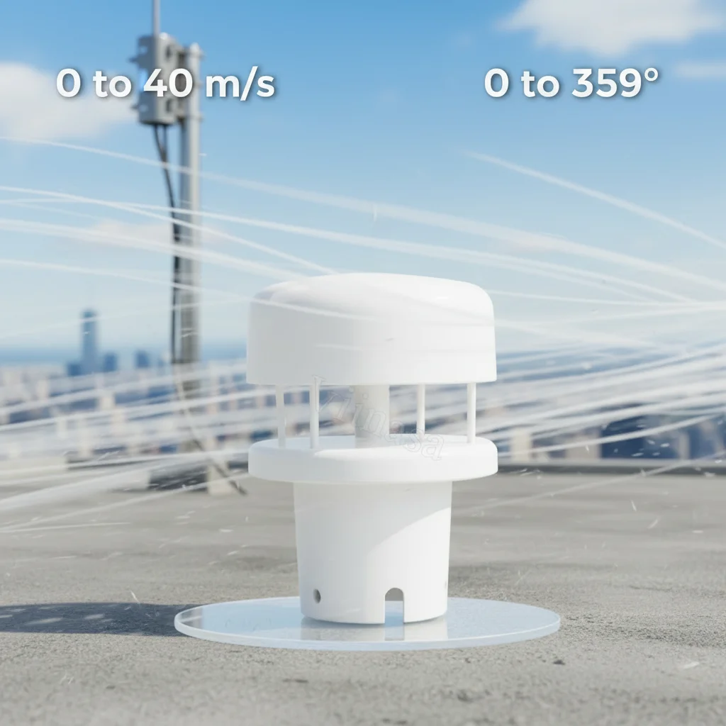 

Ultrasonnic 0-40m/s Marine Crane Anemometer 5-24V RS485 Wind Speed Direction Sensor for Automatic Weather Station