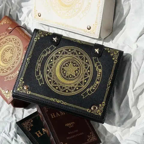 Y2K Magic Book Lolita Ita-väska Gotisk Axelväska Flickor Transparent Fickor Söta Axelväskor Dam Mini Ryggsäckar Handväska 10 best sales bokformad väska - №5