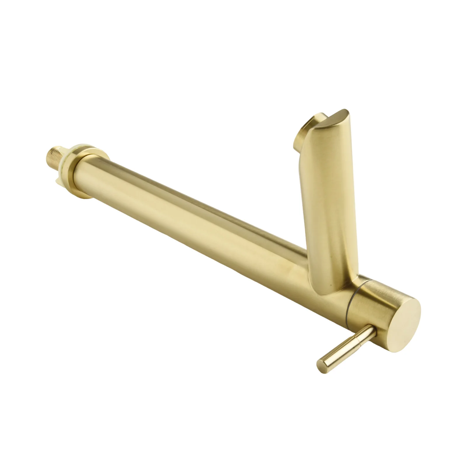 Grifo de lavabo de baño de acero inoxidable 304, grifo de ducha frío de Oro pulido Vintage Para el hogar, Torneira Chuveiros Modernos Para Banheiro