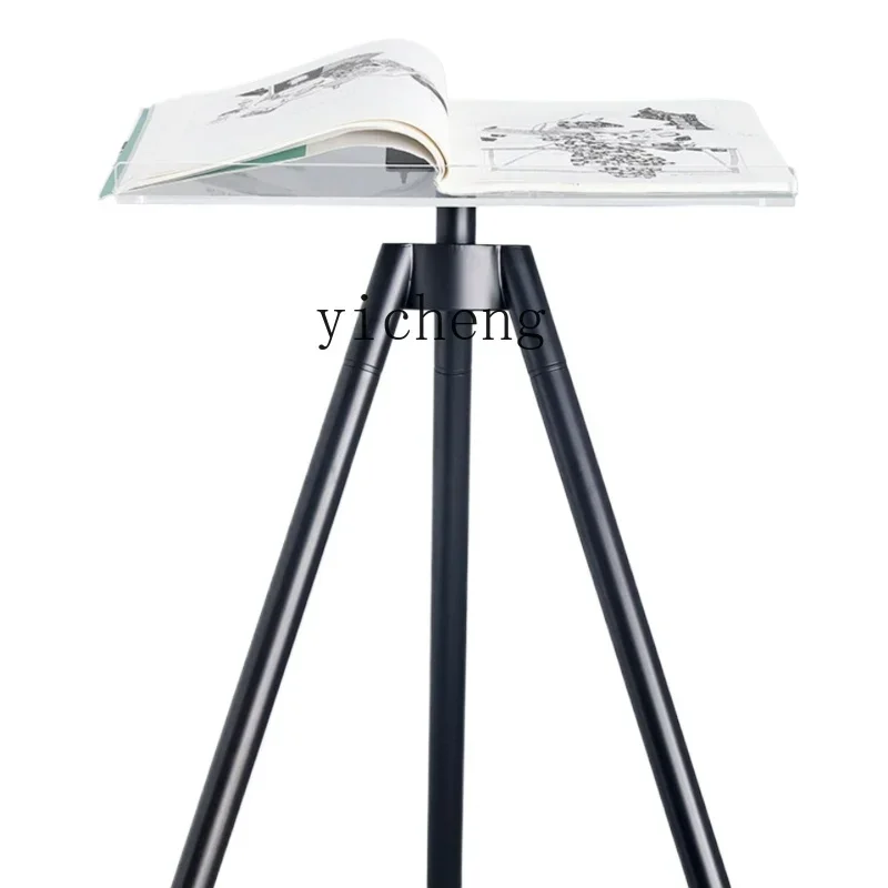 TQH Magazine Display Stand Acrylic Tripod Minimalist Book Album Flip Page Big Book Reading Stand