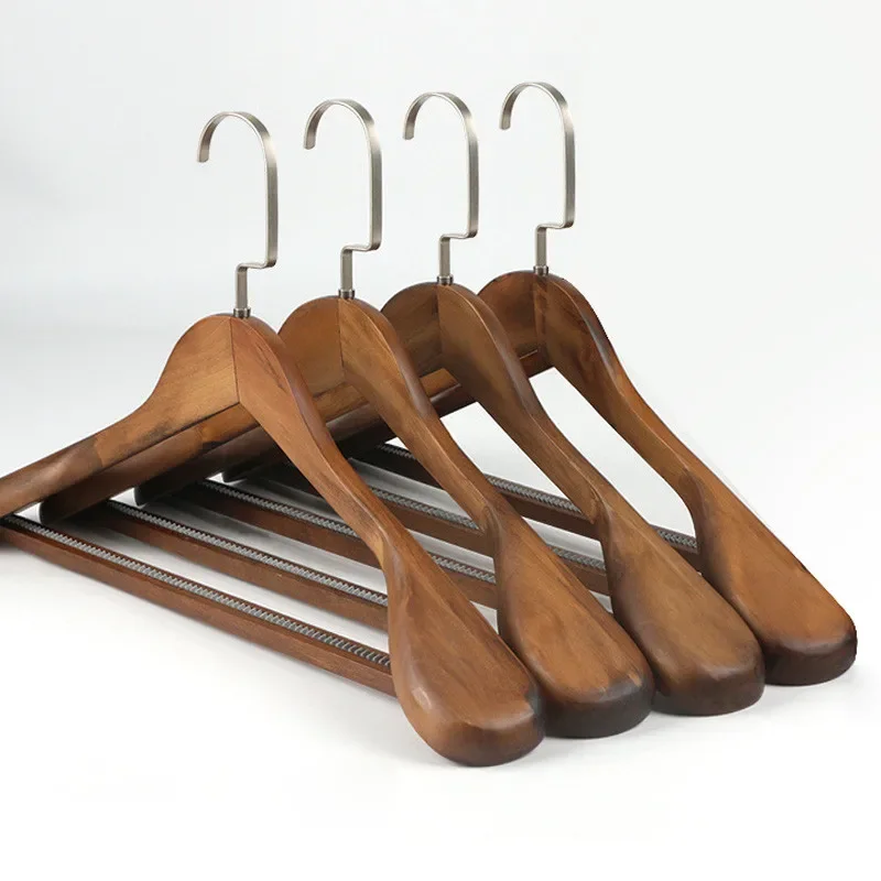 

Ulimart Wooden Hangers 5 Pack Wood Clothes Hangers with Bar Coat Hangers for Closet Organizer High-Grade Solid Wood Coat