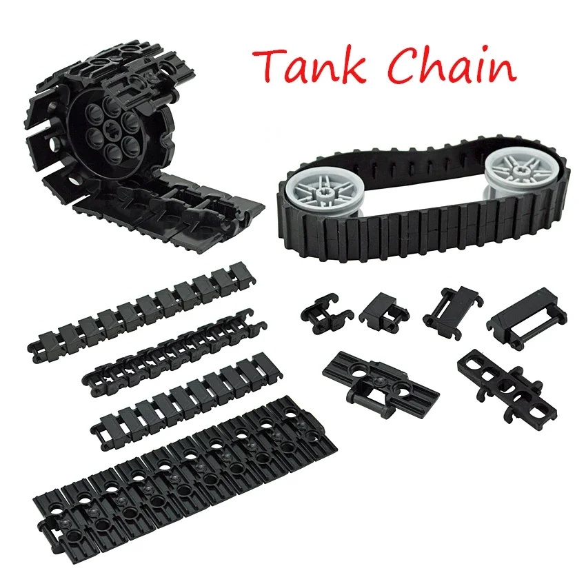 MOC Toy Building Blocks Creative Tank Chain Track Link Single Wide 1.5 Wide Double Wide Bricks 53992 88323 3873 3711 Track Tread