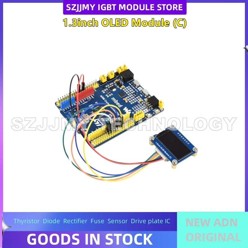Display della scheda di espansione OLED da 1,3 pollici Raspberry Pi Chip driver SH1107 Interfaccia SPI/I2C NUOVO ORIGINALE IN MAGAZZINO