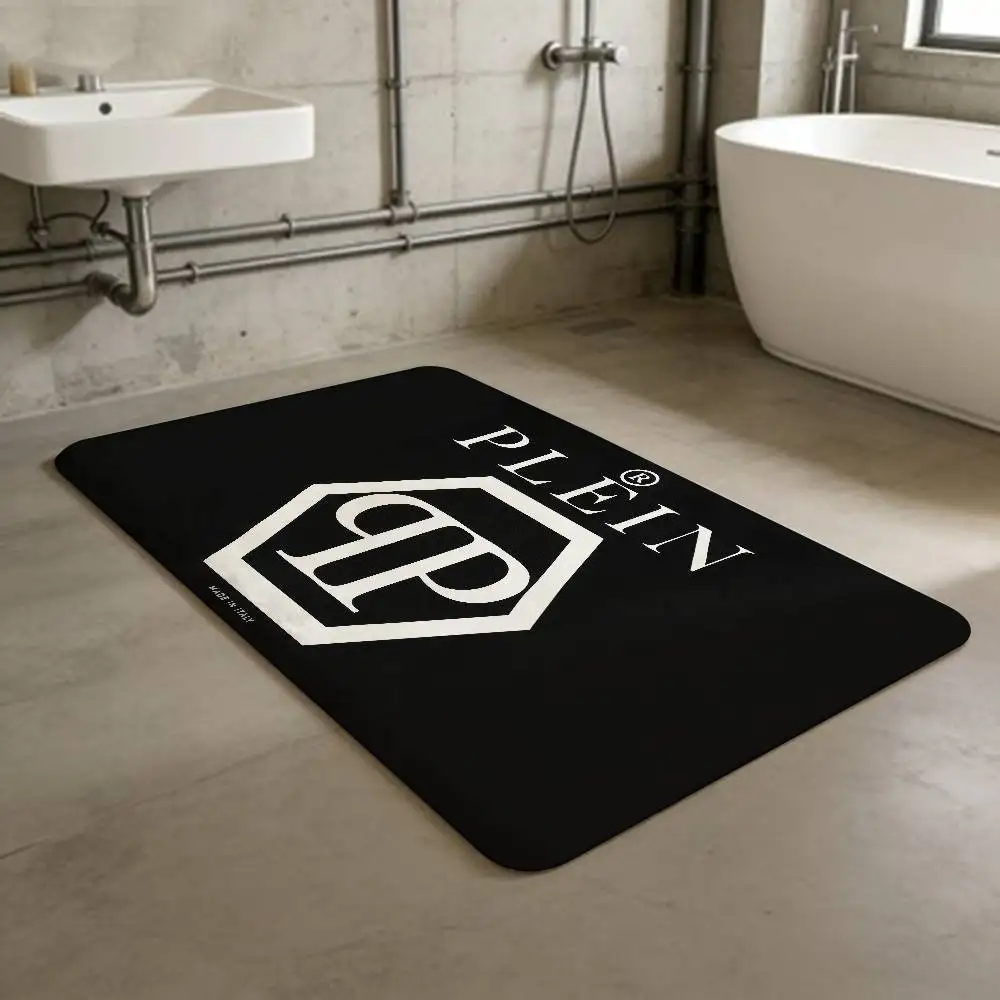 Dark Handsome Style P-Philipp Plein-Fashionable Floor Mat Anti-slip Home Soft Badmat Front Door Indoor Mat Welcome Doormat