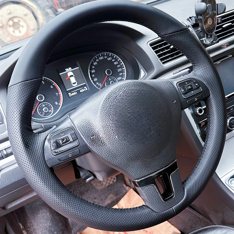 

Customize DIY Microfiber Leather Car Steering Wheel Cover For Volkswagen VW Golf Tiguan Passat B7 CC Touran Car Accessories