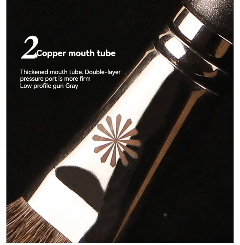FB11 cepillo de base de cabeza plana pelo de fibra suave cepillo de base profesional cepillo de aseo detalle herramientas cosméticas