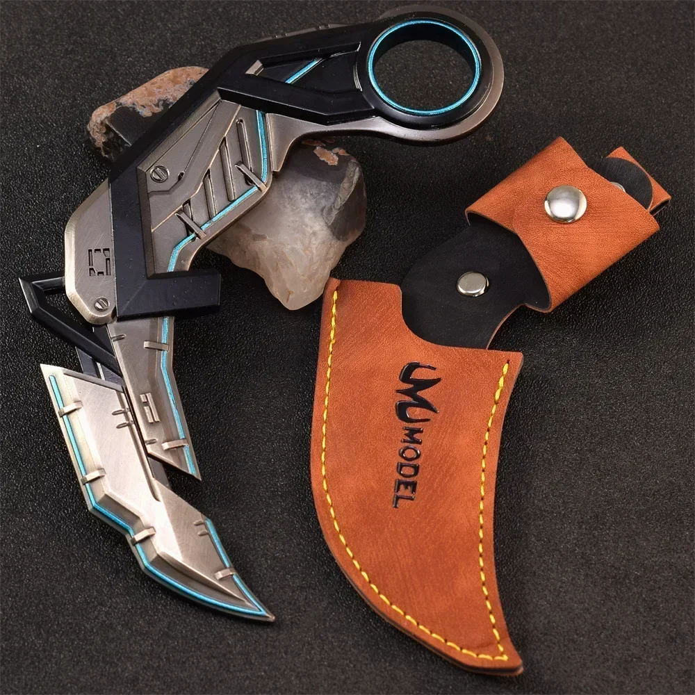 17cm Valorant Weapon RGX 11z Pro Karambit Game Weapon Metal Model Keychain Peripherals Metal Material Birthday Gifts Toys Kids