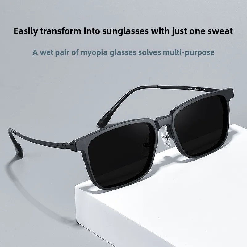 56-18 HD الاستقطاب وصفة طبية النظارات الشمسية المغناطيسي 3 في 1 TR90 إطار نظارات الرجال نظارات للقيادة النظارات الطبية